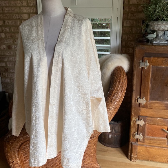 ESKANDAR NEIMAN MARCUS TEXTURED OPEN FRONT CARDIGAN SILK BLEND CARDIGAN - Picture 3 of 9